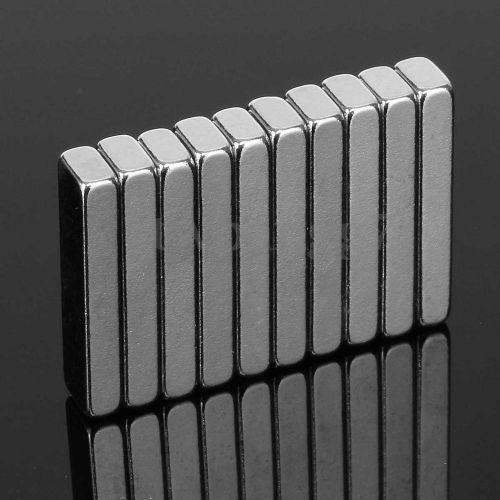 10Pcs N50 Strong Block Cuboid Fridge Magnets Super Earth Neodymium 20x5x3mm US