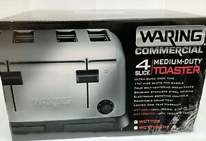 WARING WCT708 COMMERCIAL 4 SLICE TOASTER BRUSHED STAINLESS STEEL