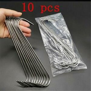 Meat Hook Heavy Duty Stainless Steel Butcher Hooks Hanging Beef 3mm to 10mm 10pc