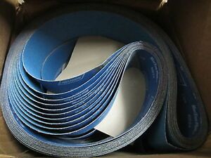 5 pcs NORTON 4&#034; x 100&#034; Grit 36 Zirconia Cloth R824 Plyweld NorZon Sanding Belts