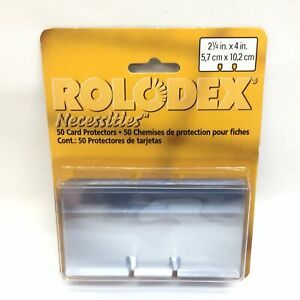 Rolodex 50 Transparent Card Protectors 2.25in x 4in