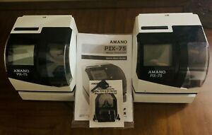 2 - AMANO PIX-75 TIME CLOCKS + 1 key + 1 replacement ribbon