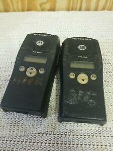 Lot of 2 /Motorola PR400 Two Way Radio untested no batteries  no accessories
