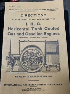 International Harvester Horizontal Tank Cooled Engine Instruction Manual