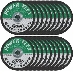 20 Pack - Cut Off Wheels 3 Inch x 1/32 x 3/8 Arbor - For Green