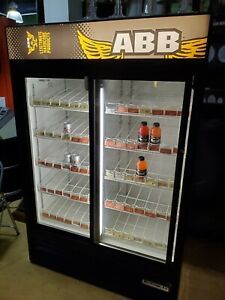 Beverage Air MT45 Sliding 2 Glass Door ABB Wrapped Drink Refrigerator Cooler