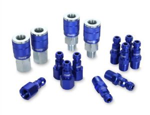 ColorConnex Coupler &amp; Plug Kit (14 Piece), Automotive Type C, 1/4 in. NPT, Bl...