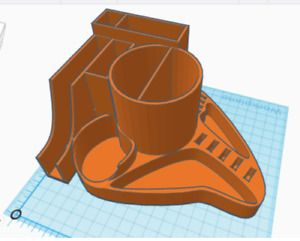 only *.stl cnc laser file: pencil holder desk accessories USB SD CARDS