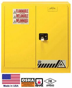 CABINET Hazardous Materials / Flammable Liquids - 30 Gallon - 35H x 36W x 24D  Y