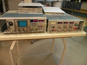 Two Tektronix TM506 mainframes with 10 TM500 series PlugIn Modules &amp; some manual