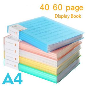 40/60 Page Filing Products Display Book A4 Document Storage Bag Folder Display