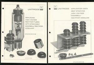 1973 UNITRODE Brochure &amp; Application Data Stackable Doorbell Rectifier Modules