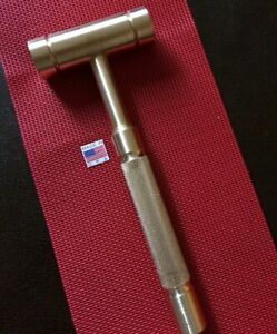 BROOKS Brass Hammer, Lifetime Warranty, 27 oz Solid Brass Non-sparking, USA Made