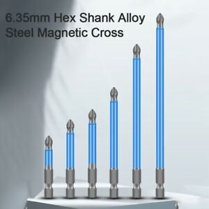 1Pcs 1/4&#034; 6.35mm Hex Shank Alloy Steel Magnetic  Head Screwdriver ^MO