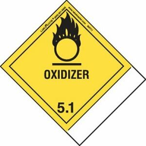 Labelmaster SNT11 Oxidizer Label Blank Shipping Name Paper Standard Tab Hazma...