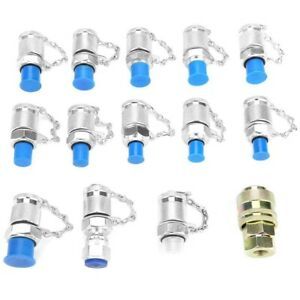 2X(14Pcs Hydraulic Pressure Test Point Testing Coupling Adapter Set