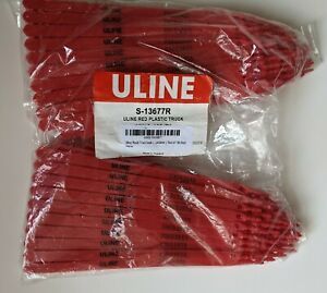 100 Uline Plastic Truck Seals S-13677R Numbered Red