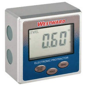 WESTWARD 2YNK6 Digital Protractor,Accuracy +/-0.20 deg.