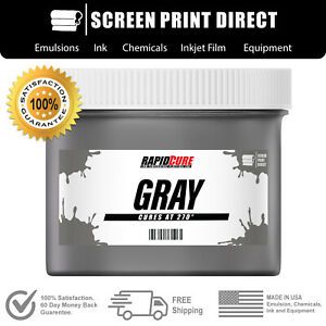 Gray - Screen Printing Plastisol Ink - Low Temp Cure 270F - Pint - 16oz