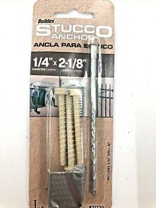 Stucco Anchor ANCLA 1/4x2-1/8 Anchor 3pk #31720 - FAST SHIPPING