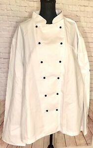 Univogue Chefs Jacket Long Sleeve, 2 Rows Buttons, Chest &amp; Arm Pockets 62R 5XL