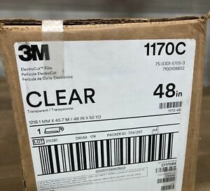 3M 1170C Clear ElectroCut Film 48&#034;X50 yd NEW