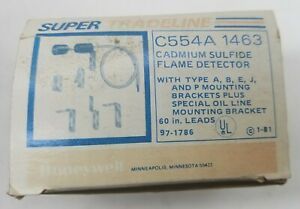 Honeywell C554A 1463 Cadmium-Sulfide Flame Detector with 60 in. Leads Ships Free
