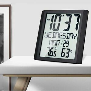 Multifunctional Compact Digital Day Clock Family Snooze Max/Min Records