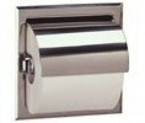 Bobrick B-6697 Satin Finish Toilet Tissue Dispenser with Mounting Clamp