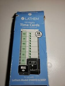Lathem Time Card for Model 800P 4 x 9 Weekly 1-Sided 90+-(3 Add&#039;l Card) #E8100