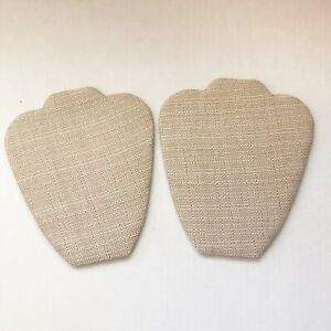 Lot of 2 8.75&#034; Burlap Cardboard Standing Necklace Display