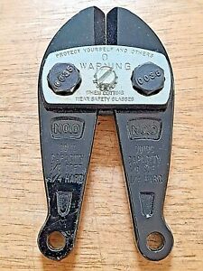 HKP H.K Porter Bolt Cutter Jaws No. 0 3/8 Soft 1/4 Hard NOS