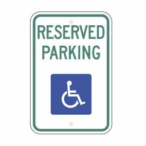 R7-8 Federal Standard Handicap Reserved Parking 12&#034;x18&#034;