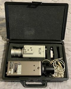 Panasonic WV-CP414 Digital &amp; WV-CL304 Color CCTV Cameras W/Case Untested AS IS