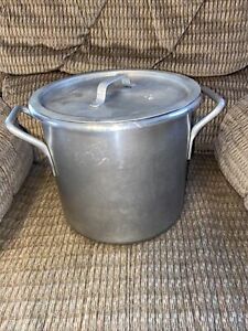 Lincoln Wear-Ever Aluminum Stock Pot 9 qt. Pan No.4302 With Lid Commercial Grade