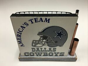 Rustic America’s Team Dallas Cowboys Table Top Pen Mail Holder Organizer