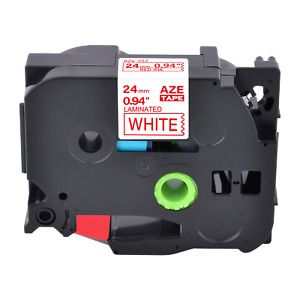 1PK Compatible Brother P-Touch 0.94&#034; TZ-252 TZe-252 Red on White Label Tape