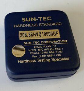 Sun-Tec Hardness Calibration Test Block Hardness Vickers 208.86HV
