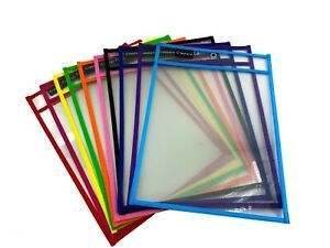Dry Erase Pocket Sleeves - 35 Pack with 30 Markers &amp; 5 Erasers Included - 10x14