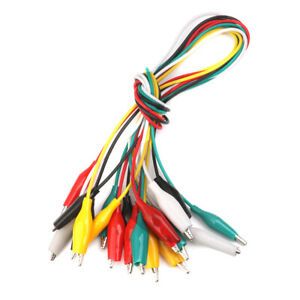 10pcs 50cm Double-sided Alligator Clips Cable Alligator Clips Test Wires