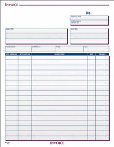 Adams Invoice Unit Set, 3-Part, Carbonless, 8.5 x 11.44 Inch, 100-Pack, White