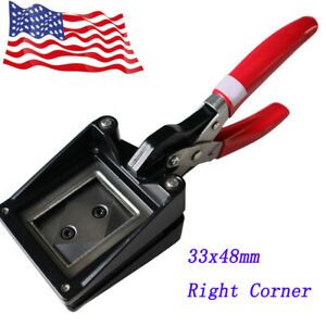 33mmx48mm Right Corner Handheld Passport ID Card Photo Paper Cutter Puncher USA