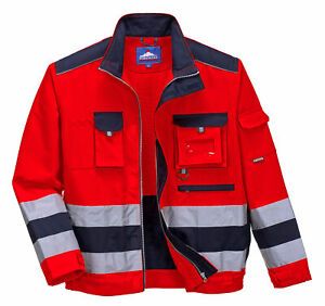 Lille Texo Hi-Vis Jacket - Red/Navy - Large PORTWEST TX50RNRL
