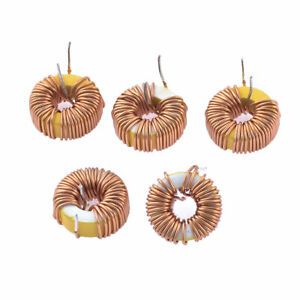 5 Pcs Brass Tone Coil Wired 10mm Outer Dia Toroid Core Inductor 60uH
