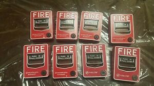 bundle of of 8 Used Pull Stations (6) BG-12 (2) BG-12LO/LOB Fire-Lite Honeywell