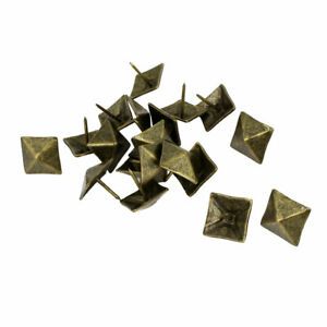 20 Pcs Bronze Tone Square Shape Message Board Pushpins Thumb Tacks 19mm Dia