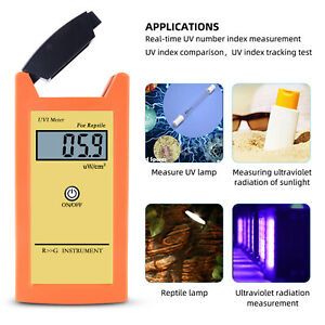 Portable UV Index Meter Digital Radiation Detector UV Light Meter 280-400nm