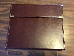 Cambridge Faux Leather Business Portfolio Folder Notebook Holder 3 ring Brown