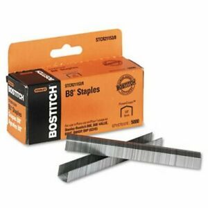 Bostitch B8 Powercrown Staples, 3/8 Inch Leg Length, 5,000/Box (BOSSTCR211538)