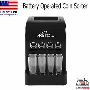 Electric Coin Sorter Change Money Cash Counting Counter Machine Battery Operated
